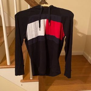 Mens Navy hooded Timmy Hilfiger shirt